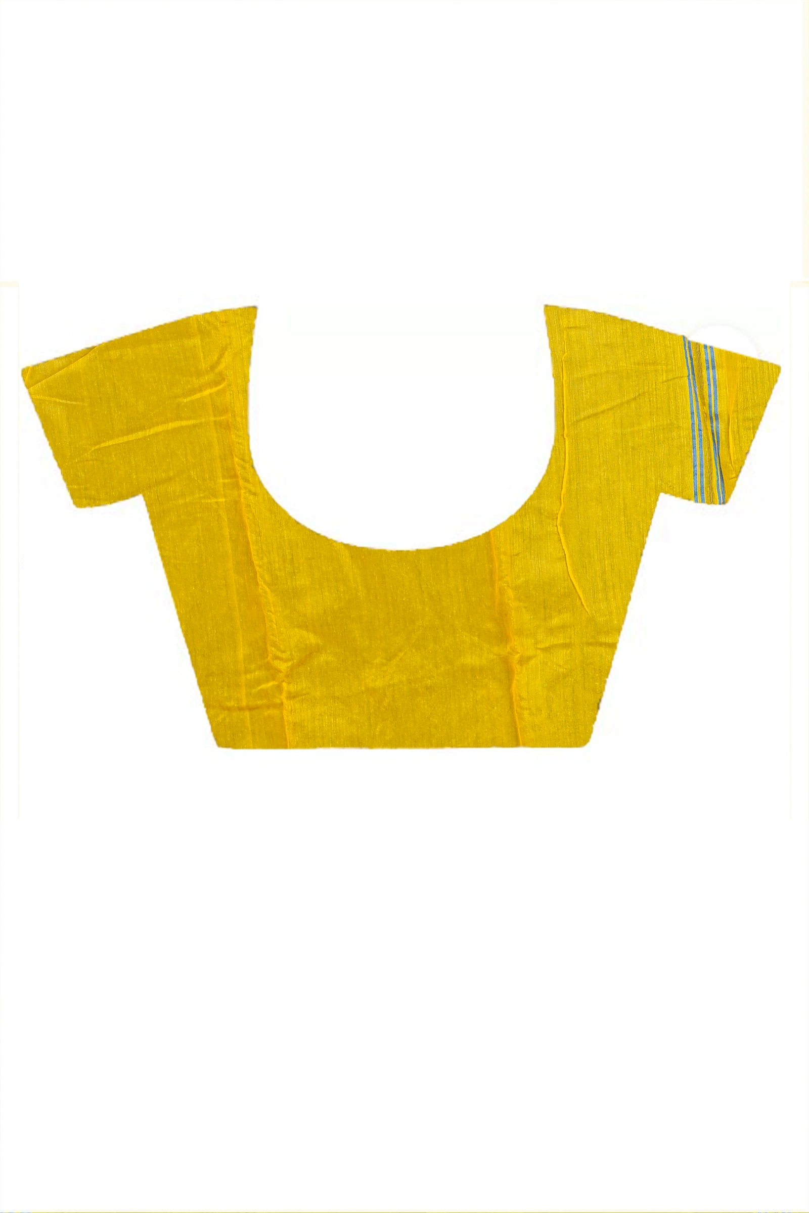 Yellow Blue Cotton Blended Parv Jamdani Saree (562)